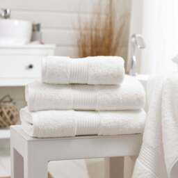 Bliss White Towel - Bliss Towel White - Bath - thumbnail 1