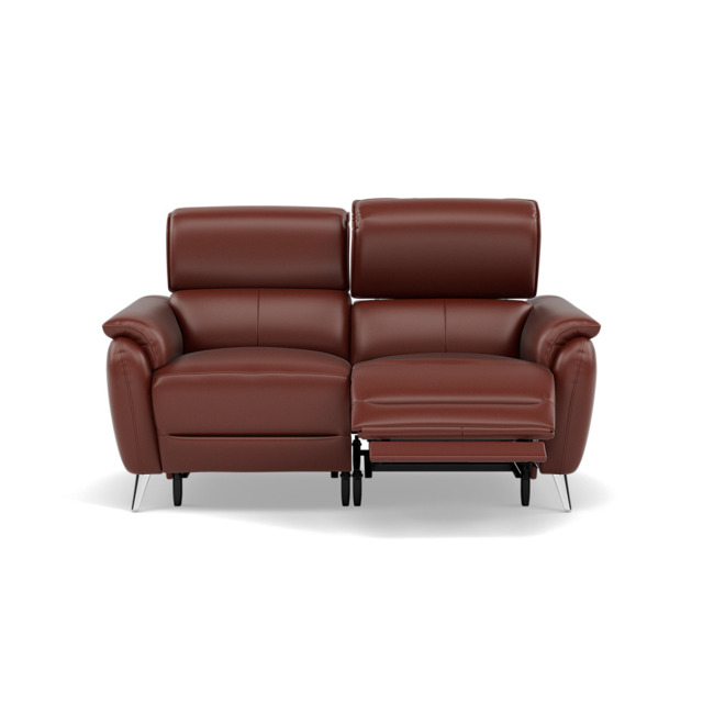 Sol 2 Seater Recliner Sofa - 2 Seater Power Recliner Sofa with Head Tilt Cat 60 - Cat-60/07 Montana Butterscotch - image 1