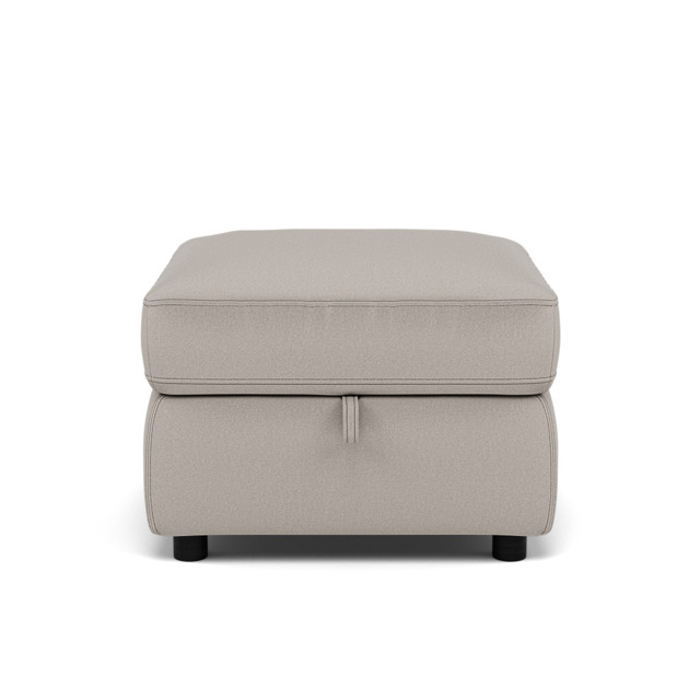 Tranquil Storage Footstool - Storage Foostool Fabric - BFA-MAD-02 SILVER GREY - image 1