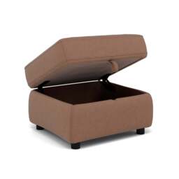 Tranquil Storage Footstool - Storage Foostool Fabric - BFA-MAD-02 SILVER GREY - thumbnail 2