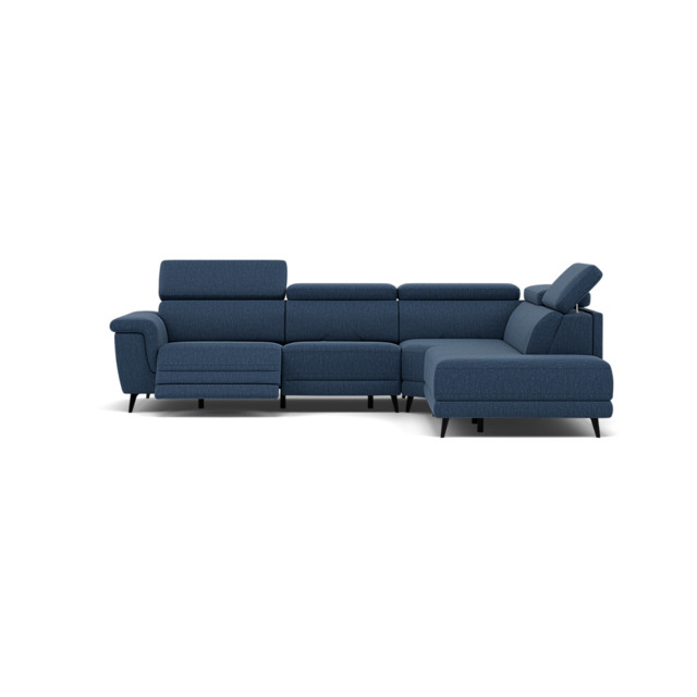 Sparta Corner Recliner Sofa - Combination 3 - Left Hand Facing Sofa Corner Group (Two Motors) Fabric - Left Hand Facing - Power with Power Headrest & USB - KB-1290-UK Amigo Navy - image 1