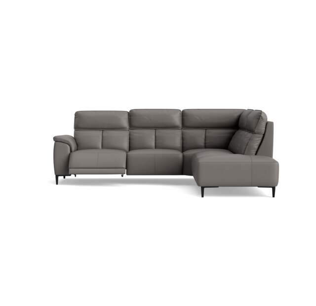 Loma Large Corner Sofa - Combination 2 Right Terminal with 2.5 Left Power 2 Pieces Cat 20S - Right Hand Facing - Power Recliner with USB - NWS-042E ELEPHANT - image 1