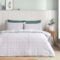 Catherine Lansfield Cartmel Check Green Duvet Set - SALE Cartmel Check Green Duvet Set Single - thumbnail 2