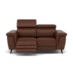 Sparta 2 Seater Recliner Sofa - 2 Str W/ 2 Power Recliner W/ 2 Ratchet Headrest Cat M/S - Power with Manual Headrest - M1595 Monaco Coffee - thumbnail 1