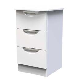 Colton 3 Drawer Bedside Cabinet - 3 Drawer Bedside Cabinet - GGDG - Grey Gloss & Dusk Grey - thumbnail 6