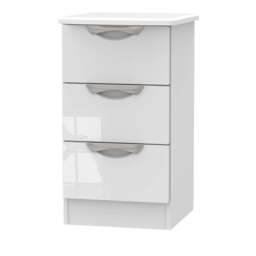 Colton 3 Drawer Bedside Cabinet - 3 Drawer Bedside Cabinet - GGDG - Grey Gloss & Dusk Grey - thumbnail 9