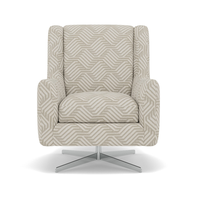 Chilton Swivel Armchair - Swivel Chair Accent Fabric - Ditto Terracotta - image 1