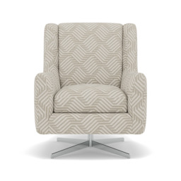 Chilton Swivel Armchair - Swivel Chair Accent Fabric - Ditto Terracotta