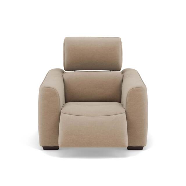 Beck Recliner Armchair - Power Recliner Chair Fabric - Power Recliner with USB - FAB-CAN-170 MUSHROOM - image 1