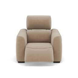 Beck Recliner Armchair - Power Recliner Chair Fabric - Power Recliner with USB - FAB-CAN-170 MUSHROOM