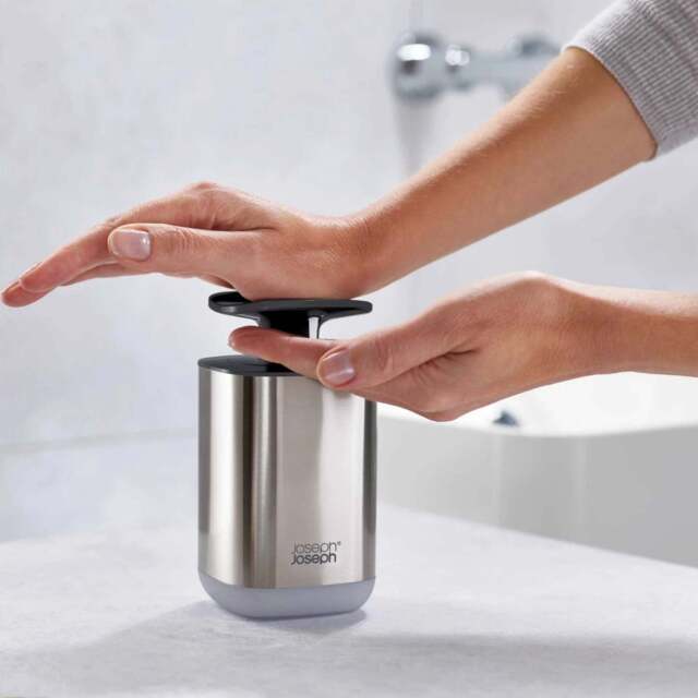Joseph Joseph Grey Presto Soap Dispenser - Presto Steel Soap Pump Grey - image 1