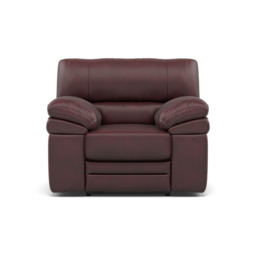 Gino Recliner Armchair - Power Recliner Armchair with USB Cat 60 - Power Recliner with USB - Cat-60/15 Montana Ruby