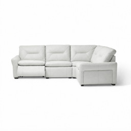 Lusso Corner Sofa - Combination 6 2.5 Right Corner 1.25 Power CAT25S - Right Hand Facing - Power Recliner with Power Footrest and USB - NCS-744D STAR WHITE - thumbnail 1
