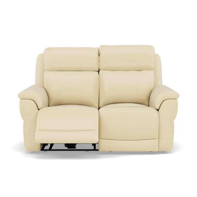 Juno 2 Seater Recliner Sofa - 2 Seater Power Recliner Sofa with USB Cat 60 - Power Recliner with USB - Cat-60/02 Montana Cool Cream - image 1