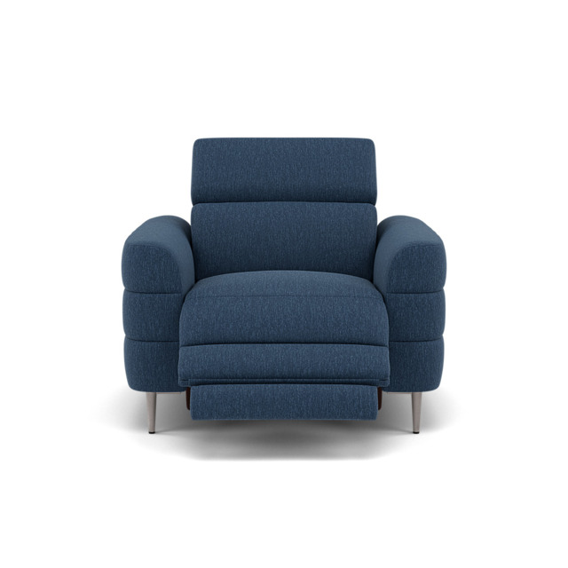 Hoy Recliner Armchair - Chair W/ Power Recliner W/ Manual Headrest Fabric - Power with Manual Headrest - KB-1290-UK Amigo Navy - image 1
