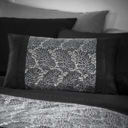 Rouen Black Boudoir Cushion - SALE Rouen Boudoir Cushion Black - thumbnail 1