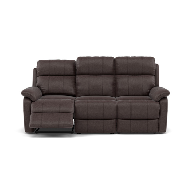 Fara 3 Seater Recliner Sofa - 3 Seater with 2 Power Recliners Fabric - Power Recliner with USB - BFA-BLJ-088 CHARCOAL GREY - image 1