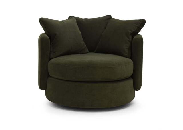 Vogue Williams Piccadilly Small Swivel Chair - Small Swivel Chair Soft Chenille - Soft Chenille Terracotta - image 1