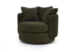 Vogue Williams Piccadilly Small Swivel Chair - Small Swivel Chair Soft Chenille - Soft Chenille Terracotta - thumbnail 3