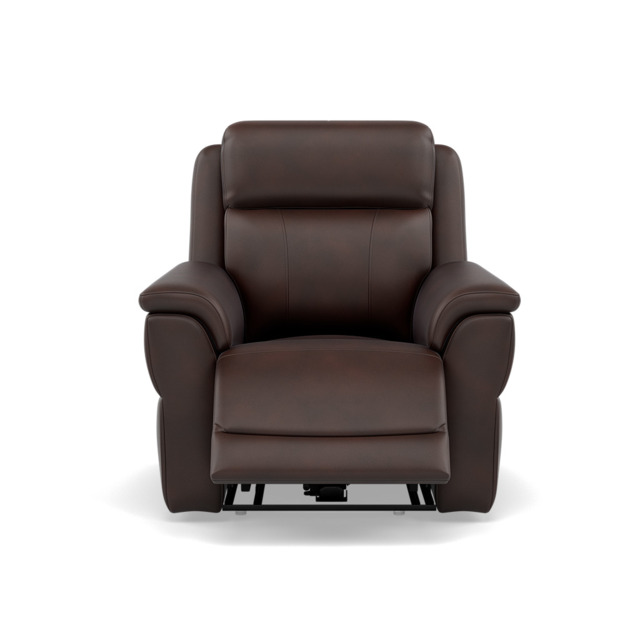 Juno Recliner Armchair - Power Recliner Chair Lumbar Support Cat 60 - Power with Power Lumbar & USB - Cat-60/08 Montana Chocolate - image 1