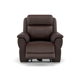 Juno Recliner Armchair - Power Recliner Chair Lumbar Support Cat 60 - Power with Power Lumbar & USB - Cat-60/08 Montana Chocolate