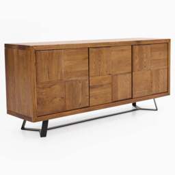 Raindale 3 Door Sideboard - 3 Door Sideboard Dark Oak / Metal Legs - thumbnail 2