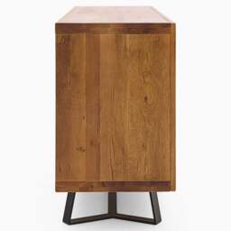 Raindale 3 Door Sideboard - 3 Door Sideboard Dark Oak / Metal Legs - thumbnail 5