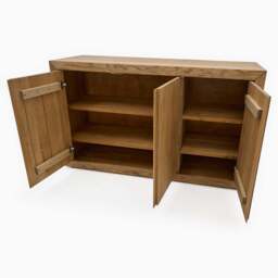 Sunnie Sideboard - 3 Door Sideboard Brushed Oak / Hesse Dark Oil - thumbnail 7
