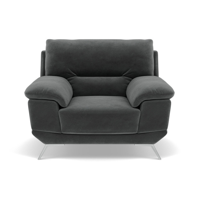 Zuco Armchair - Armchair Fabric - FAB-MEG-20 PEWTER - image 1