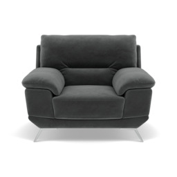 Zuco Armchair - Armchair Fabric - FAB-MEG-20  PEWTER