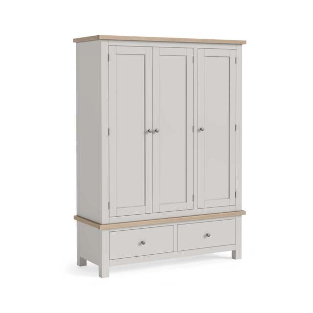 Elmstead Grey Triple Wardrobe - Triple Wardrobe Stone Grey - image 1