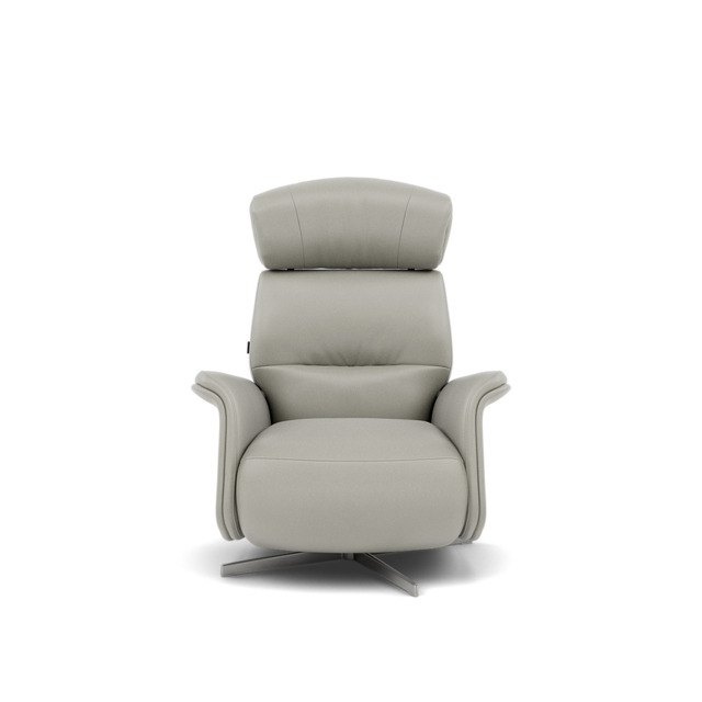 Nicoletti Happiness Recliner Armchair - Power Chair with Metal Base CB - Macao Ice 371 - image 1