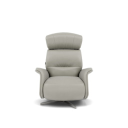 Nicoletti Happiness Recliner Armchair - Power Chair with Metal Base CB - Macao Ice 371 - thumbnail 1