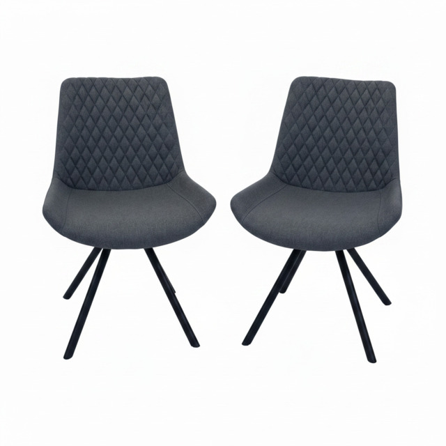 Ace Pair of Shadow Grey Dining Chairs - Dining Chair - Pair Shadow Grey - image 1