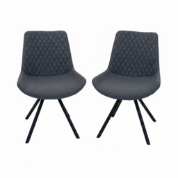 Ace Pair of Shadow Grey Dining Chairs - Dining Chair - Pair Shadow Grey - thumbnail 1