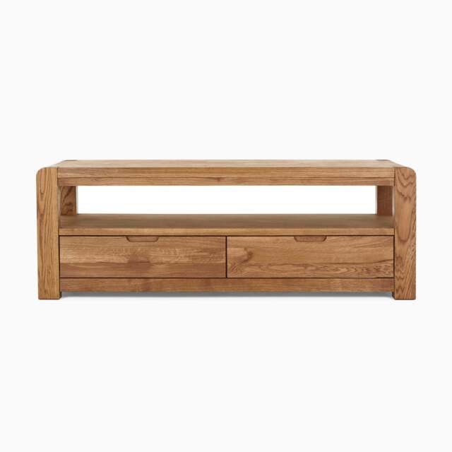 Solvi Sideboard - Entertainment Unit Solid Oak / Oak Veneer - image 1