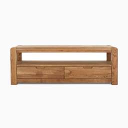 Solvi Sideboard - Entertainment Unit Solid Oak / Oak Veneer - thumbnail 1