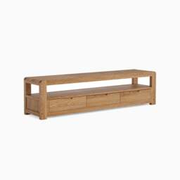 Solvi Sideboard - Entertainment Unit Solid Oak / Oak Veneer - thumbnail 2
