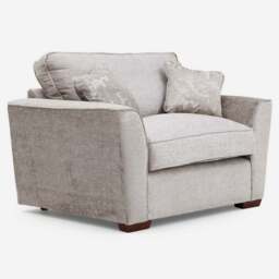 Allure Loveseat - Love Chair Grade D - Extraflex - Aaron Silver/Destiny Silver/Tessere Pebble / Mid Oak Feet - thumbnail 5