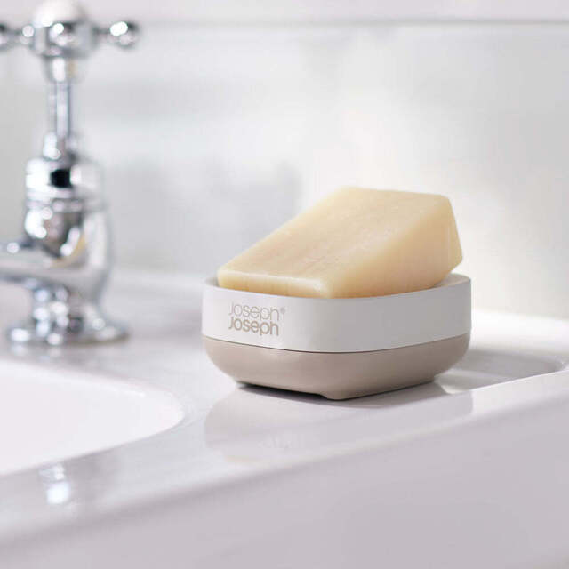 Joseph Joseph Bathroom Cream Soap Dish - DISC Slim Soap Dish Ecru - image 1