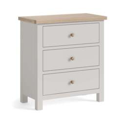 Elmstead Grey 3 Drawer Chest - 3 Drawer Chest Stone Grey - thumbnail 1