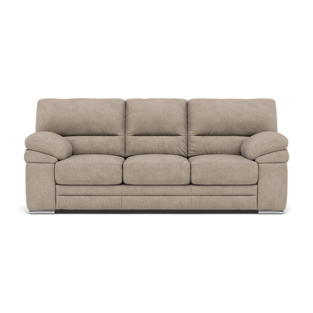 Gino 3 Seater Sofa - 3 Seater Sofa F8 - Darwin Mink 50366 / Metal Feet - image 1