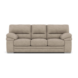 Gino 3 Seater Sofa - 3 Seater Sofa F8 - Darwin Mink 50366 / Metal Feet - thumbnail 1