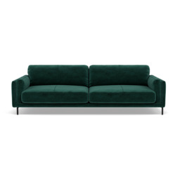 Morris 3 Seater Sofa - 2.5 Seater Sofa Fabric - FAB-MEG-37  EMERALD GREEN - thumbnail 1