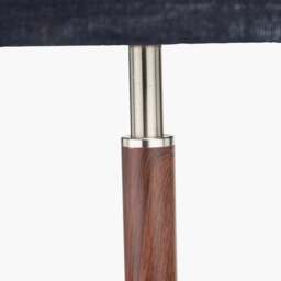 Gianni Brushed Silver and Wood Effect Table Lamp - Gianni Brushed Silver and Wood Effect Table Lamp - thumbnail 6