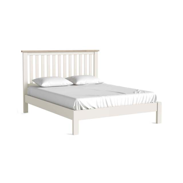 Elmstead White Slatted Low Foot End Bed - 3ft Slatted Low Foot End Bed Coconut White - Single - image 1