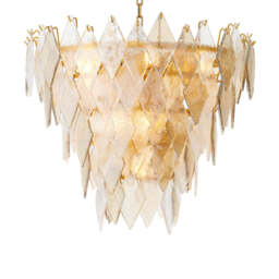 Eichholtz Rhombus S Chandelier Antique Brass Finish  - Chandelier Rhombus S