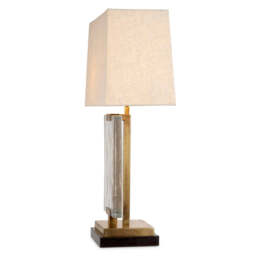 Eichholtz James Table Lamp Vintage Brass Black Granite Base - Table Lamp James - thumbnail 4