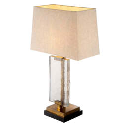 Eichholtz James Table Lamp Vintage Brass Black Granite Base - Table Lamp James - thumbnail 6