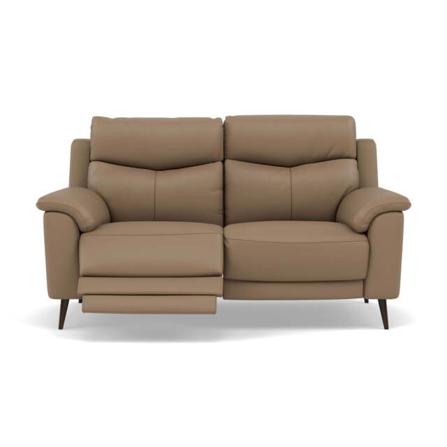 Revel 2 Seater Recliner Sofa - 2 Seater Sofa with 2 Power Recliners Cat 20S - Power Recliner with USB - NWS-513E PINE BARK - image 1